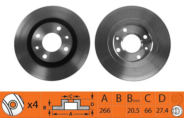 Disque de frein SB BR42101T