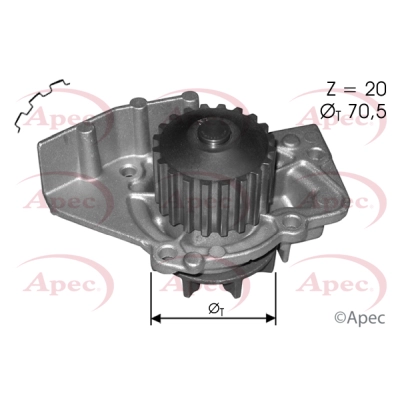 Pompe à eau, refroidissement du moteur APEC AWP1136