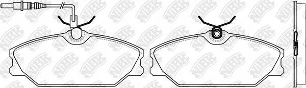Kit de plaquettes de frein, frein à disque NiBK PN0249W