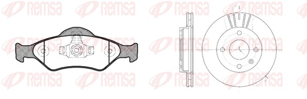 Kit de freins, frein à disques REMSA 8765.00