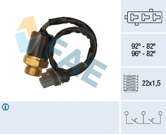 Interrupteur de température, ventilateur de radiateur FAE 37870
