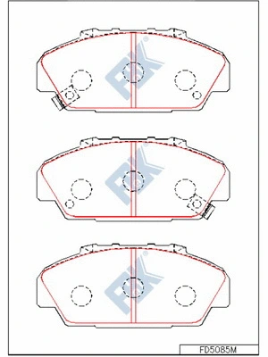 Kit de plaquettes de frein, frein à disque FBK FD5085M