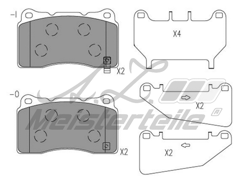 Kit de plaquettes de frein, frein à disque A.Z. Meisterteile AZMT-44-022-2293