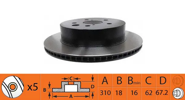Disque de frein SB BR21197T