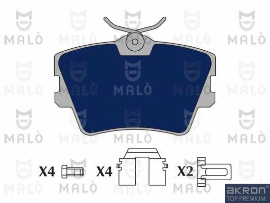 Kit de plaquettes de frein, frein à disque AKRON-MALÒ 1050763