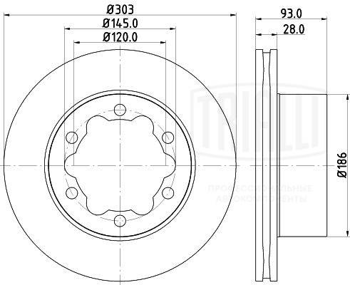 Disque de frein TRIALLI DF 190408