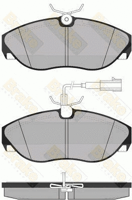 Kit de plaquettes de frein, frein à disque Brake ENGINEERING PA1287