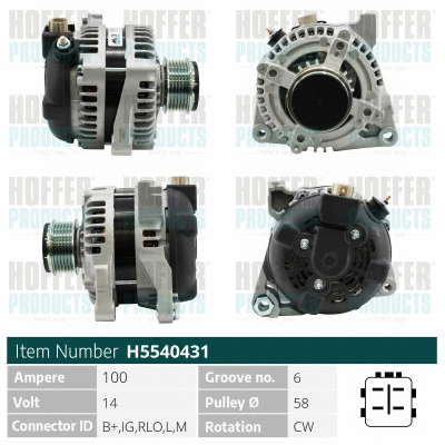 Alternateur HOFFER H5540431