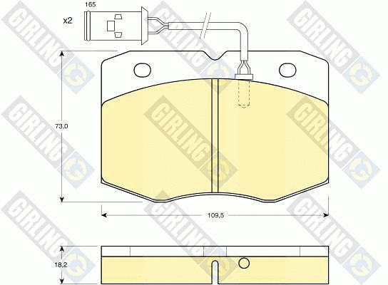 Kit de plaquettes de frein, frein à disque GIRLING 6111119