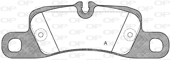 Kit de plaquettes de frein, frein à disque OPEN PARTS BPA1379.00
