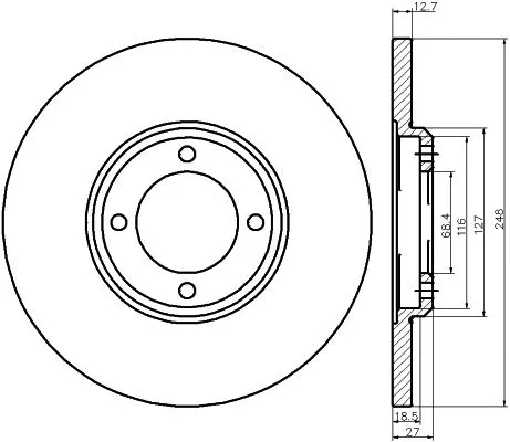 Disque de frein MINTEX MDC8