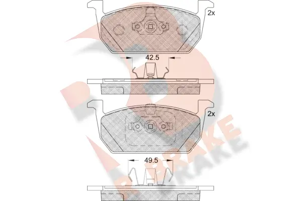 Kit de plaquettes de frein, frein à disque R BRAKE RB2285