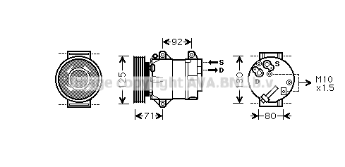Compresseur, climatisation PRASCO RTK103