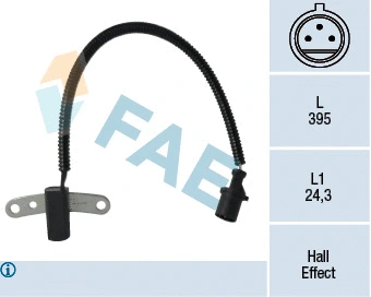 Capteur d'angle, vilebrequin FAE 79305