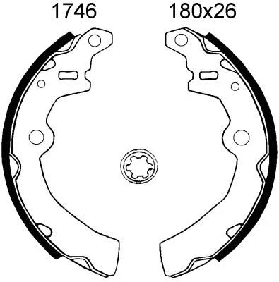 Jeu de mâchoires de frein BSF 01746