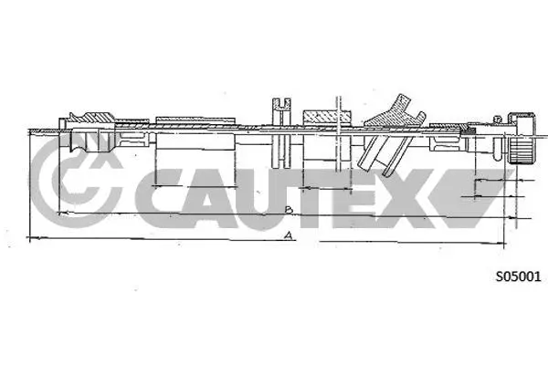 Câble flexible de commande de compteur CAUTEX 766218