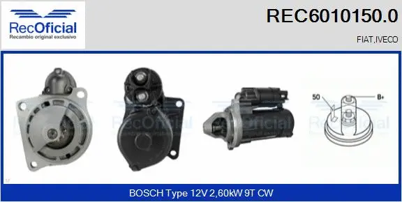 Démarreur RECOFICIAL REC6010150.0