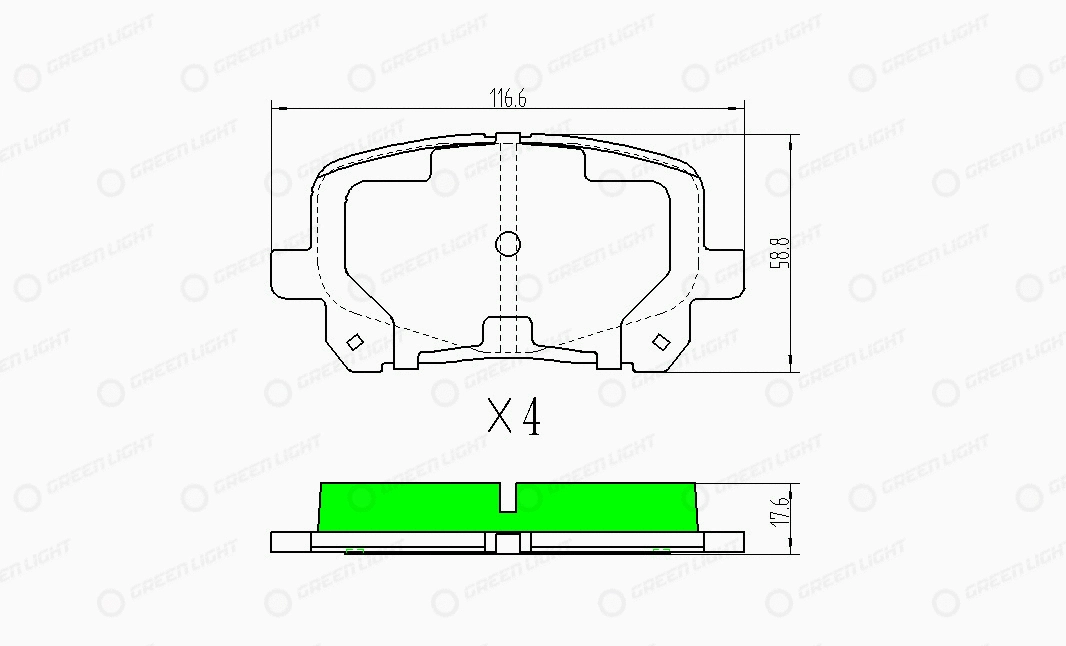 Kit de plaquettes de frein, frein à disque Automotive Adriado GLBP0385