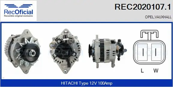 Alternateur RECOFICIAL REC2020107.1