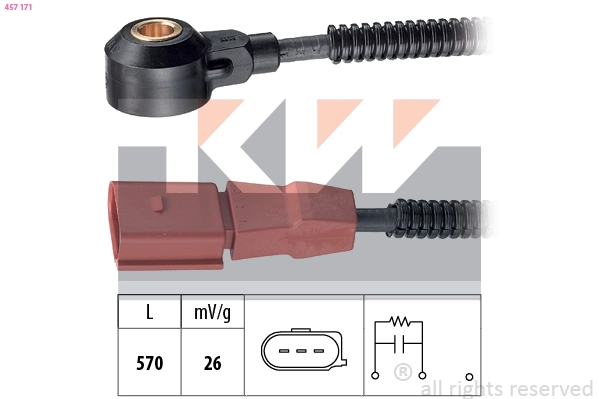 Capteur de cognement KW 457 171