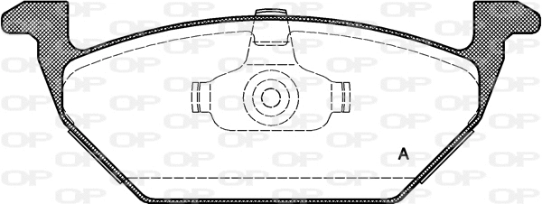 Kit de plaquettes de frein, frein à disque OPEN PARTS BPA0633.00