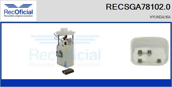 unité d'alimentation de carburant RECOFICIAL RECSGA78102.0