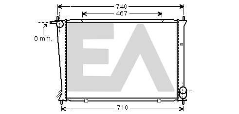 Radiateur, refroidissement du moteur EACLIMA 31R28137