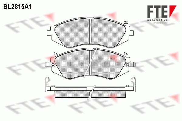 Kit de plaquettes de frein, frein à disque FTE 9011002