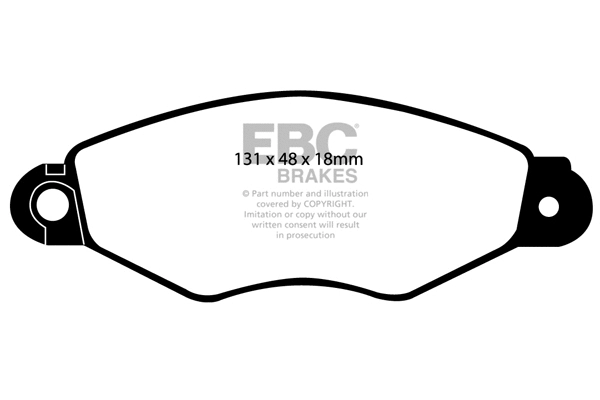 Kit de plaquettes de frein, frein à disque EBC Brakes DP21136
