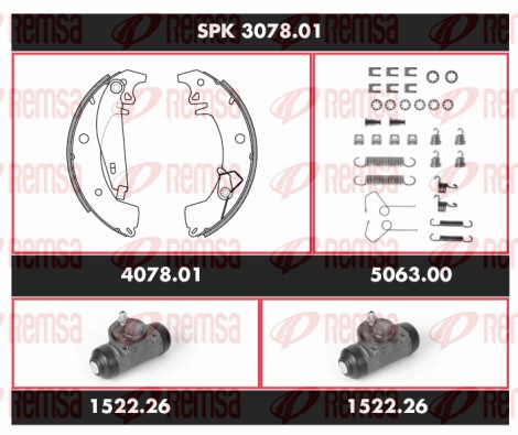 Kit de freins, freins à tambours REMSA SPK 3078.01