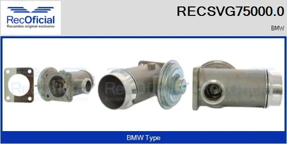 Vanne EGR RECOFICIAL RECSVG75000.0