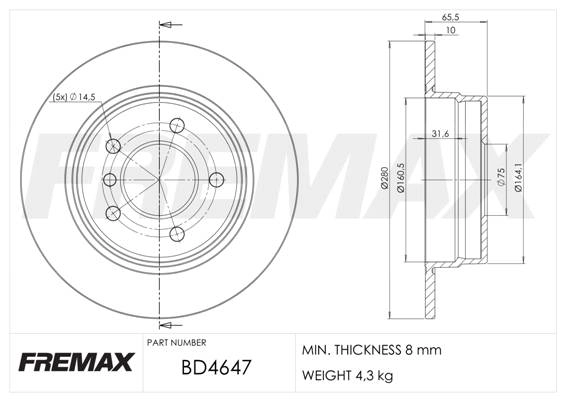 Disque de frein FREMAX BD-4647