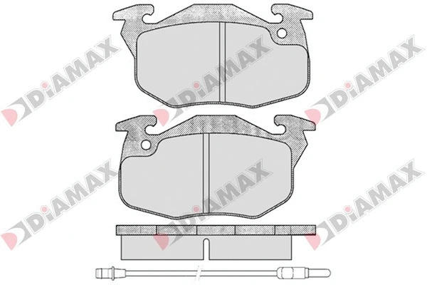 Kit de plaquettes de frein, frein à disque DIAMAX N09707