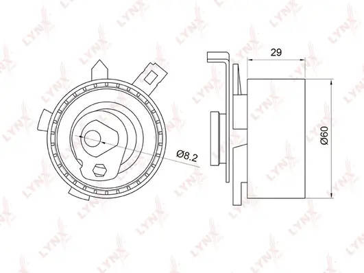 Poulie de tension, courroie crantée LYNXAUTO PB-1015