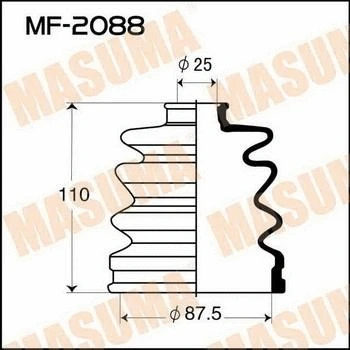 Jeu de joints-soufflets, arbre de commande MASUMA MF-2088