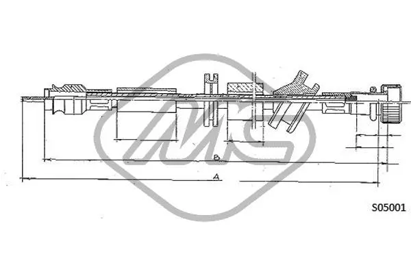Câble flexible de commande de compteur Metalcaucho 80915