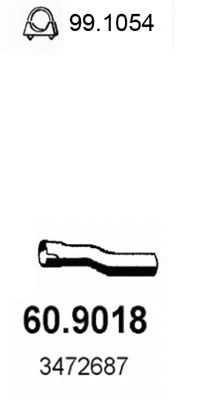 Tuyau d'échappement ASSO 60.9018