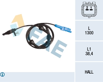 Capteur, vitesse de roue FAE 78089