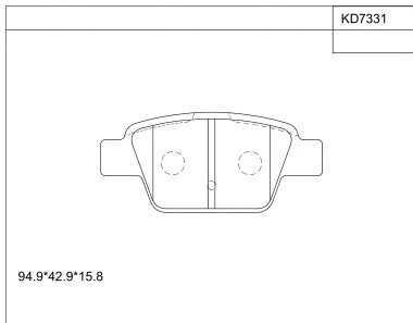 Kit de plaquettes de frein, frein à disque ASIMCO KD7331