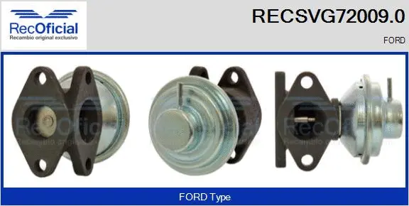 Vanne EGR RECOFICIAL RECSVG72009.0