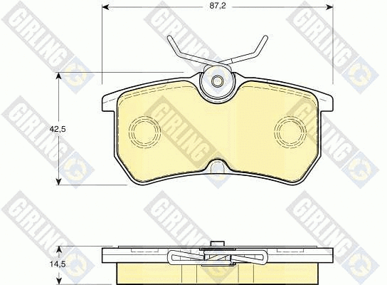 Kit de plaquettes de frein, frein à disque GIRLING 6113541