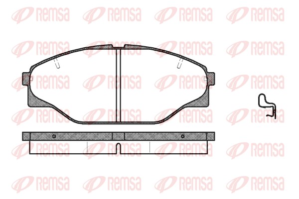 Kit de plaquettes de frein, frein à disque REMSA 0314.04