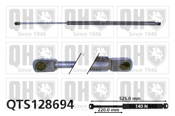 Vérin, vitre arrière QUINTON HAZELL QTS128694