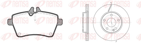 Kit de freins, frein à disques REMSA 81144.00