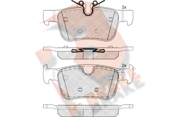Kit de plaquettes de frein, frein à disque R BRAKE RB2327