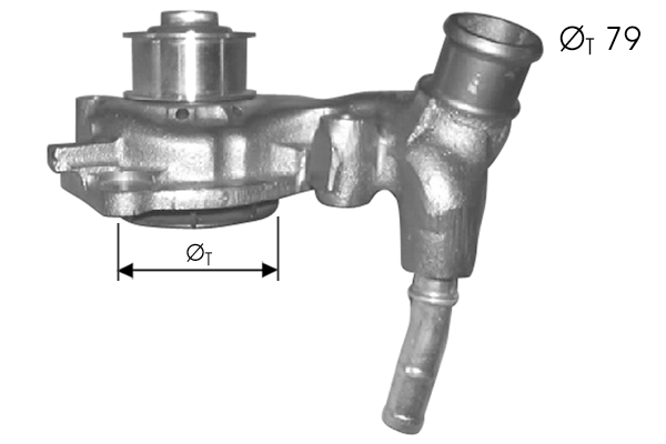 Pompe à eau, refroidissement du moteur TECDRIVE TPAE0140