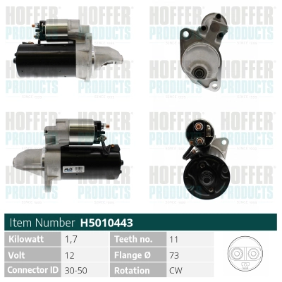 Démarreur HOFFER H5010443