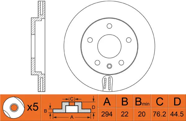 Disque de frein FIT FR0509V
