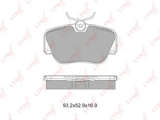 Kit de plaquettes de frein, frein à disque LYNXAUTO BD-5304