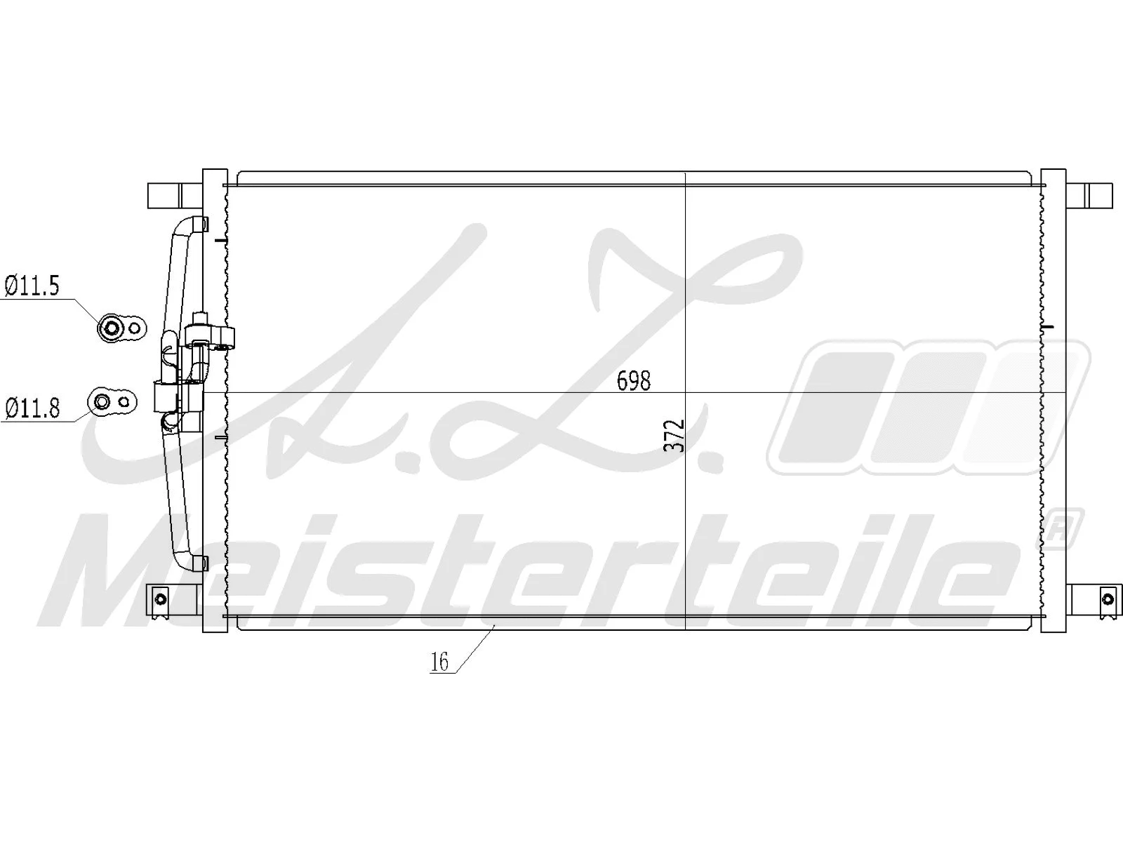 Condenseur, climatisation A.Z. Meisterteile AZMT-45-030-1413